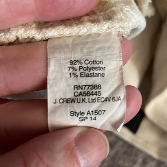 J.Crew Women’s Denim Short Size 26 Mid Rise White Stretch High Waist Floral - Picture 8 of 12